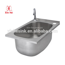 NSF Stainless Steel Hand Wash Sink with Tap Holes, Stainless Steel Hand Wash Sink for Commercial Kitchen